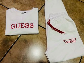 Guess White Sweatsuit Set