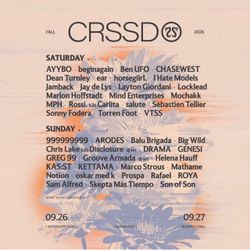 CRSSD Ticket (sat & sun)