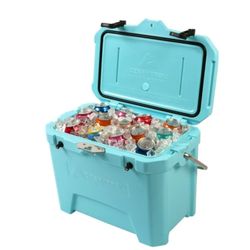 26qt Cooler Rotomolded Bearproof Ice Chest Hard Sided Yeti Pelican Engel RTIC Insulated Marine REI Camp Fishing Sealed Locking Overlander Lifetime BMX