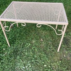 Antique Pink Wire Table