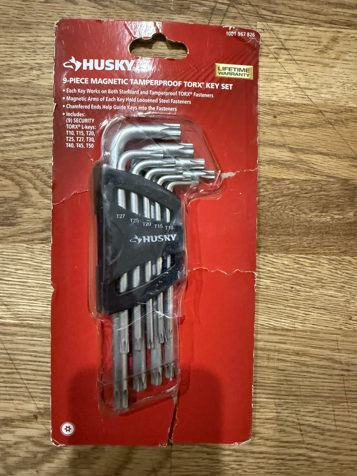 Husky 9 Piece Magnetic Tamperproof Torx Key Set