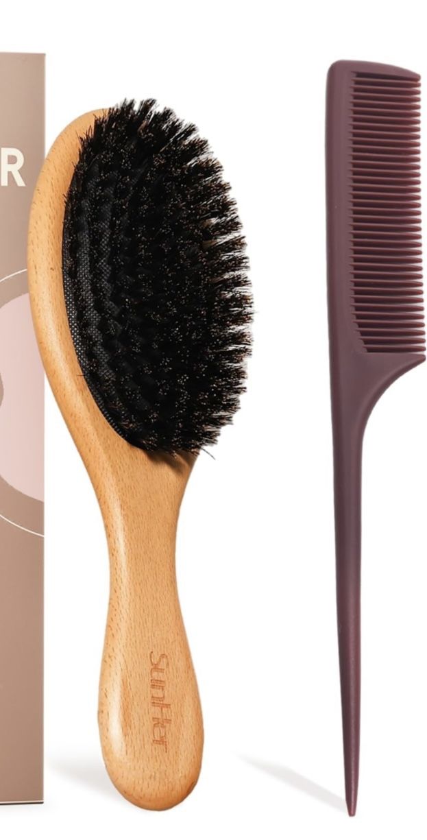 Brand New Boar, Brush And Wooden Comb Set