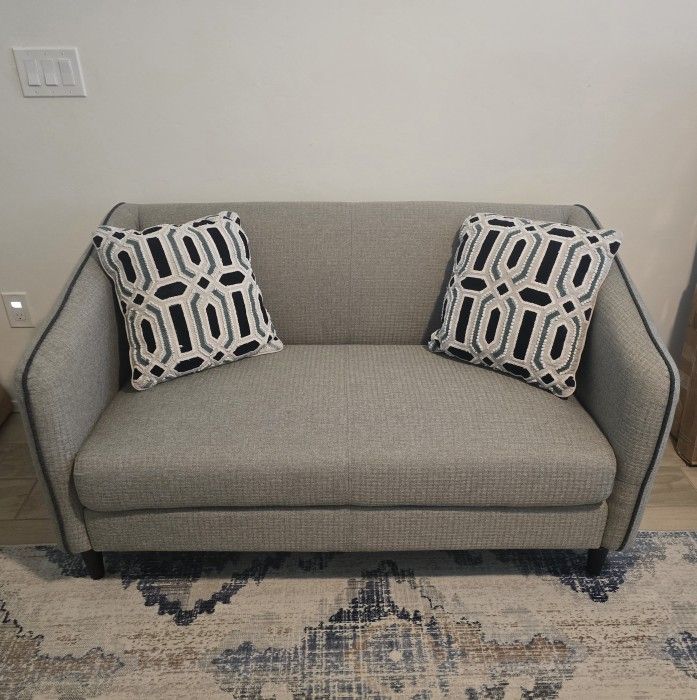 Modern Gray Loveseat