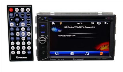 Farenheit TI-623B 2 Din In-Dash 6.2" Car Monitor DVD/USB/SD Bluetooth Receiver