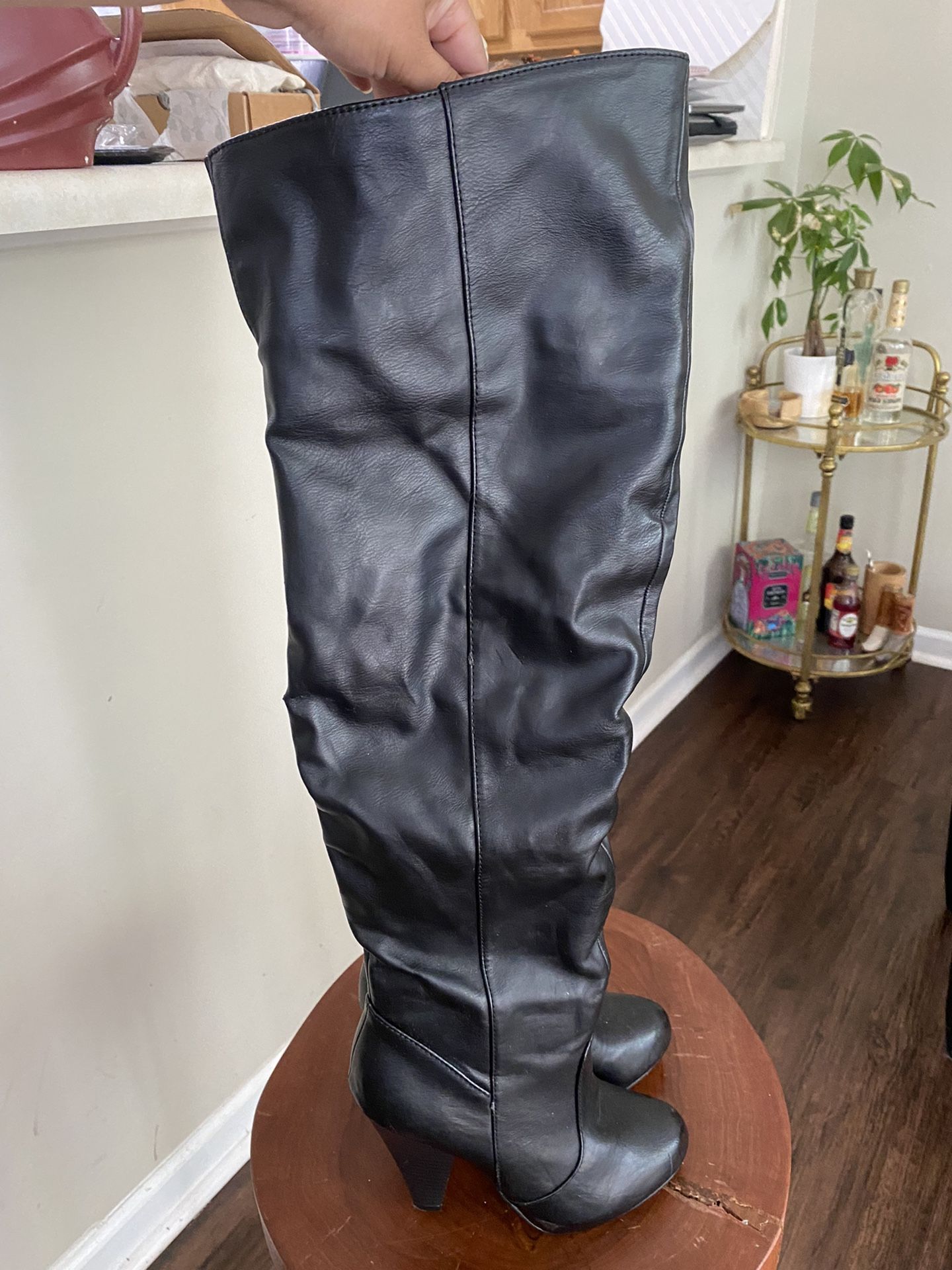 Thigh High Leather Boots
