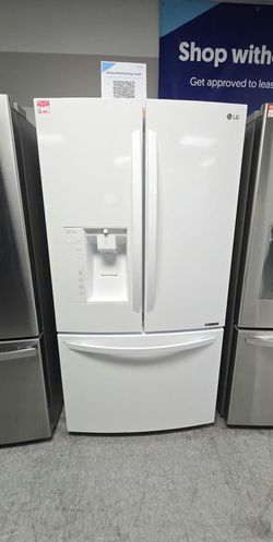 LG French Door Fridge – White, Ice & Water, 36in