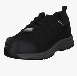 Brand New Skechers Work Malad II Composite Toe safety trainers in black.