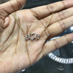 10k Gold With Diamond Ladies Bracelet