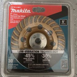 Makita 5" Diamond Cup Wheel A-98871 New