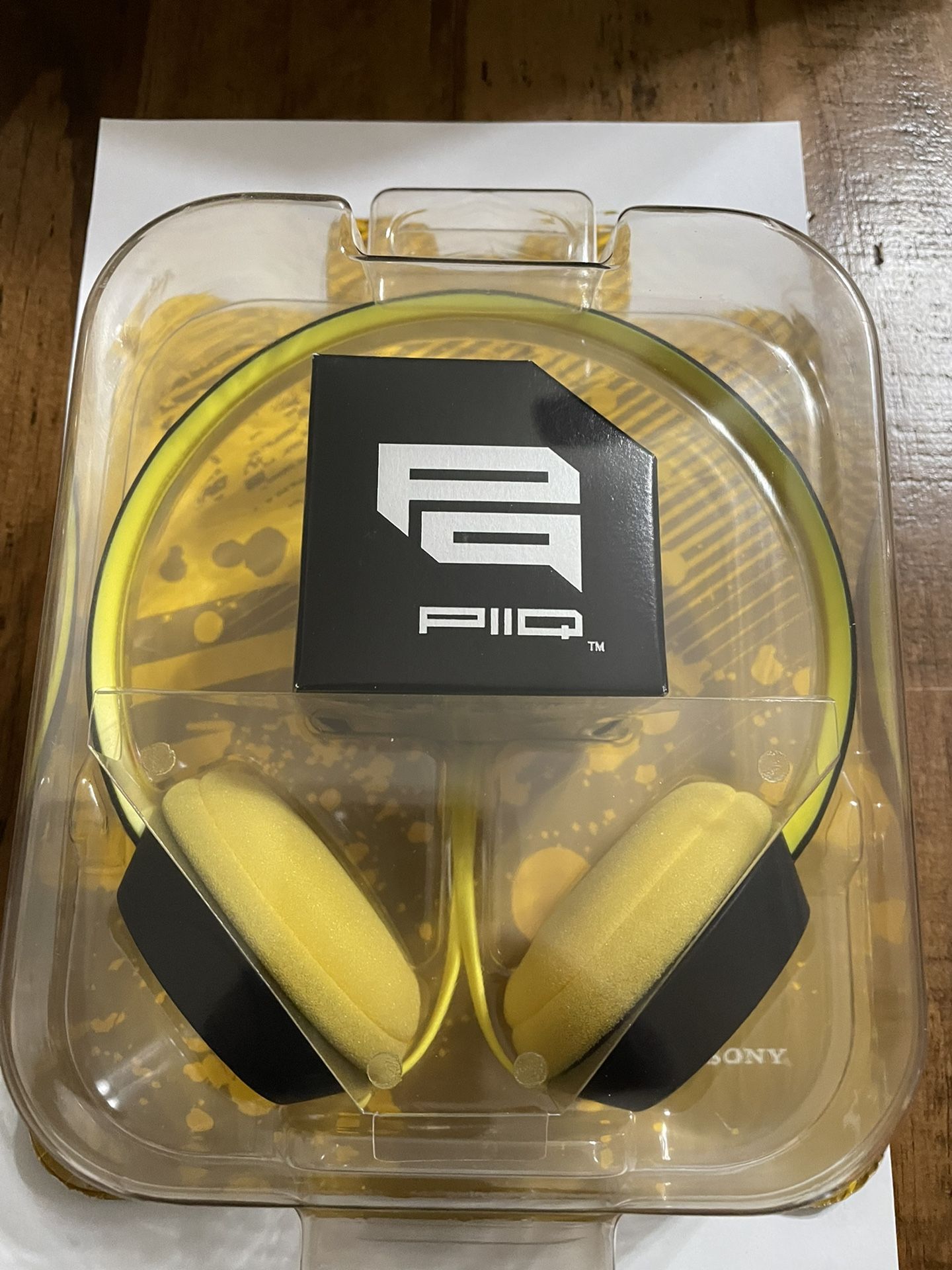 New & Sealed Sony PIIQ Headphones (Triqii) Yellow Color Model: MDR-PQ3/YQ(U)