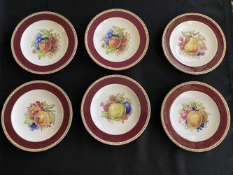 Vintage Fruit Design Plates