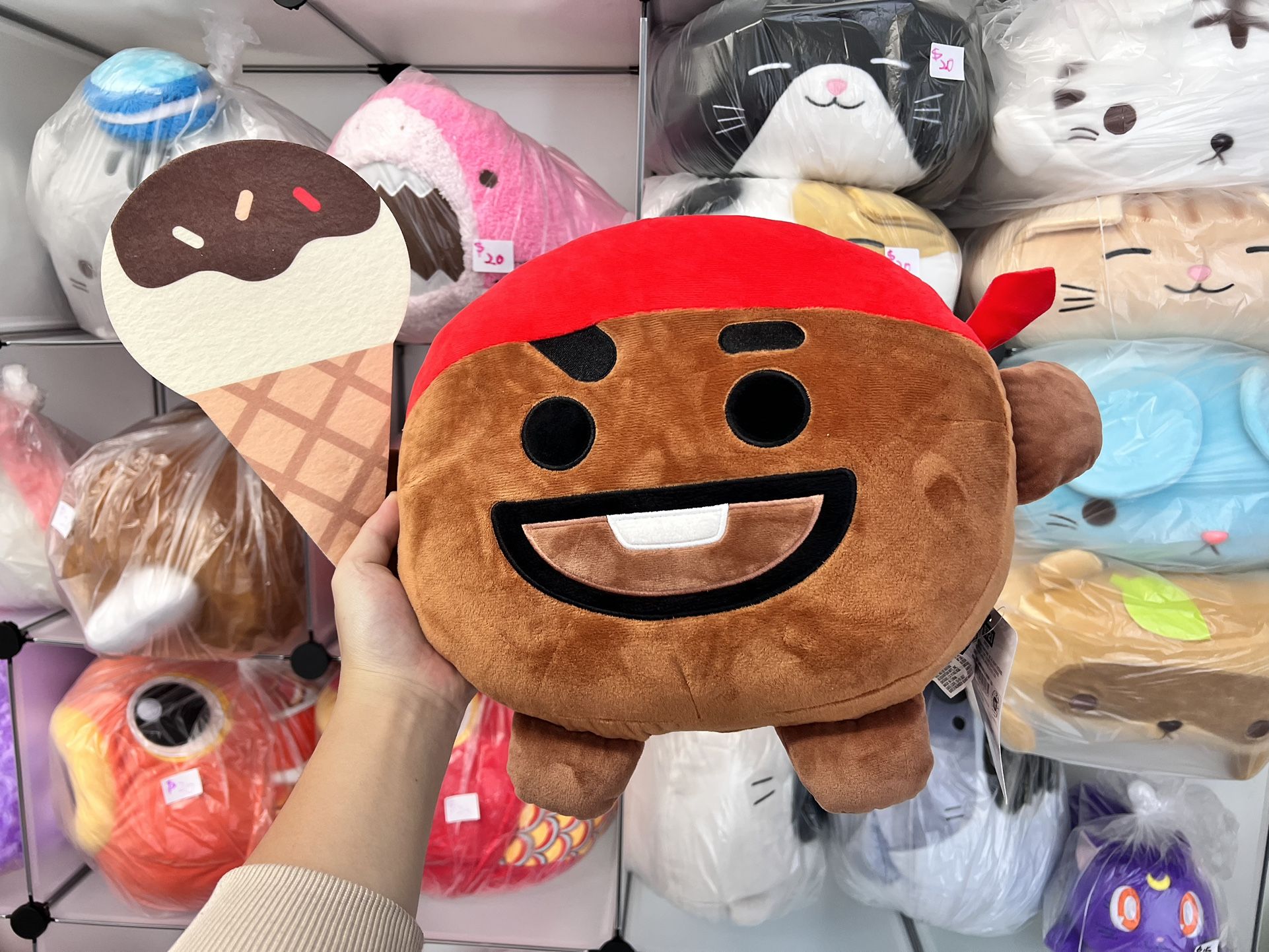 12” BTS BT21 Line Friends Summer Dolce Shooky Plush Ice Cream Kpop