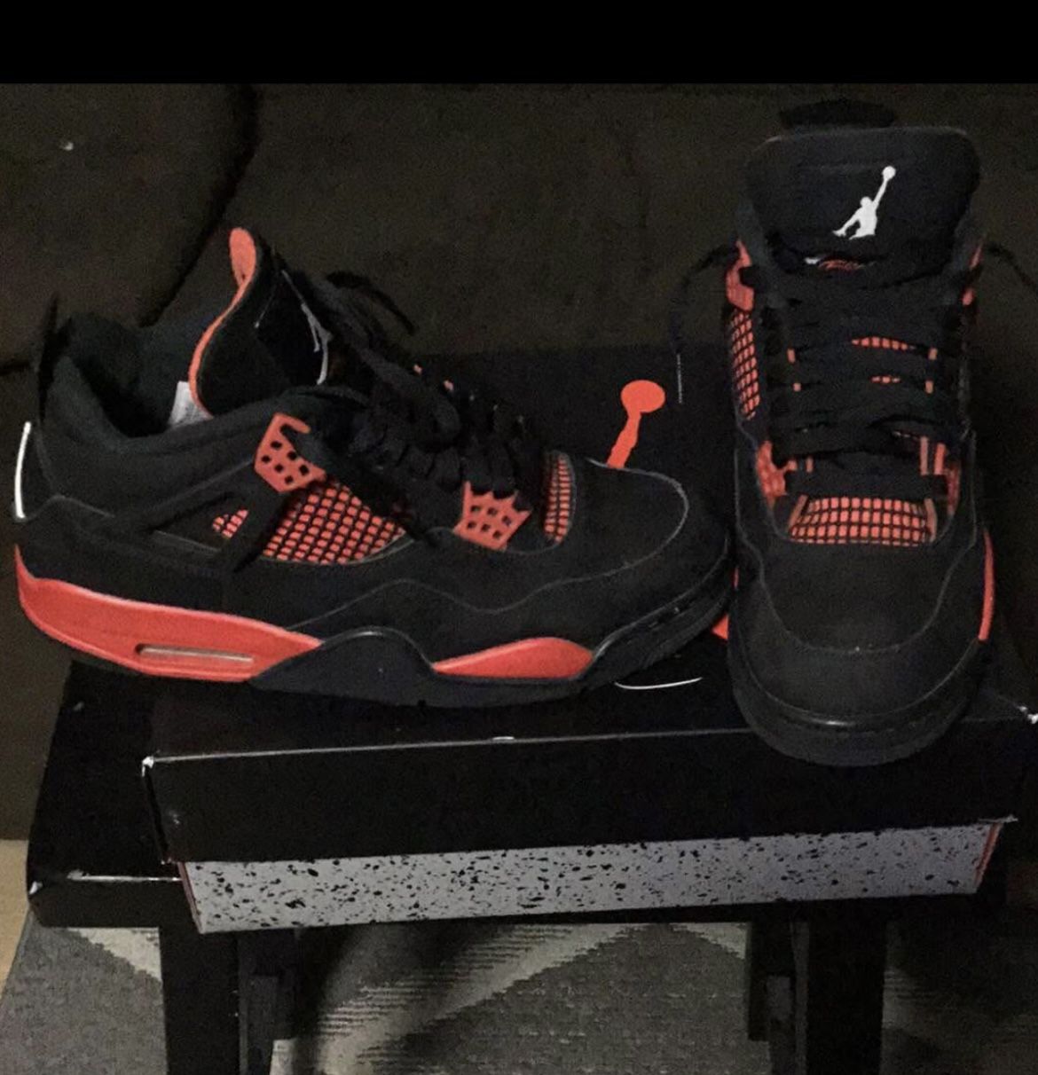 Jordan 4 Retro Red And Thunder