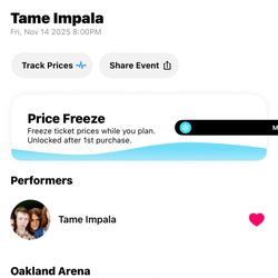 SELLING TAME IMPALA CONCET TICKET