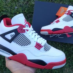 Brand New Air Jordan 4 White Fire Red And Black Color Way, Size 11 Men's , DC7770 160