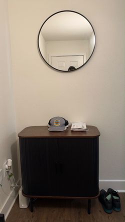 Shelf and mirror