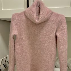 Club Monaco Lux Turtle Neck Tunic Pink Sweater