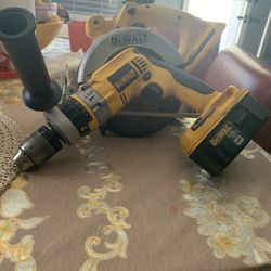Dewaltz 18v Hammer Drill And Dewalt XRP 18v DC390
