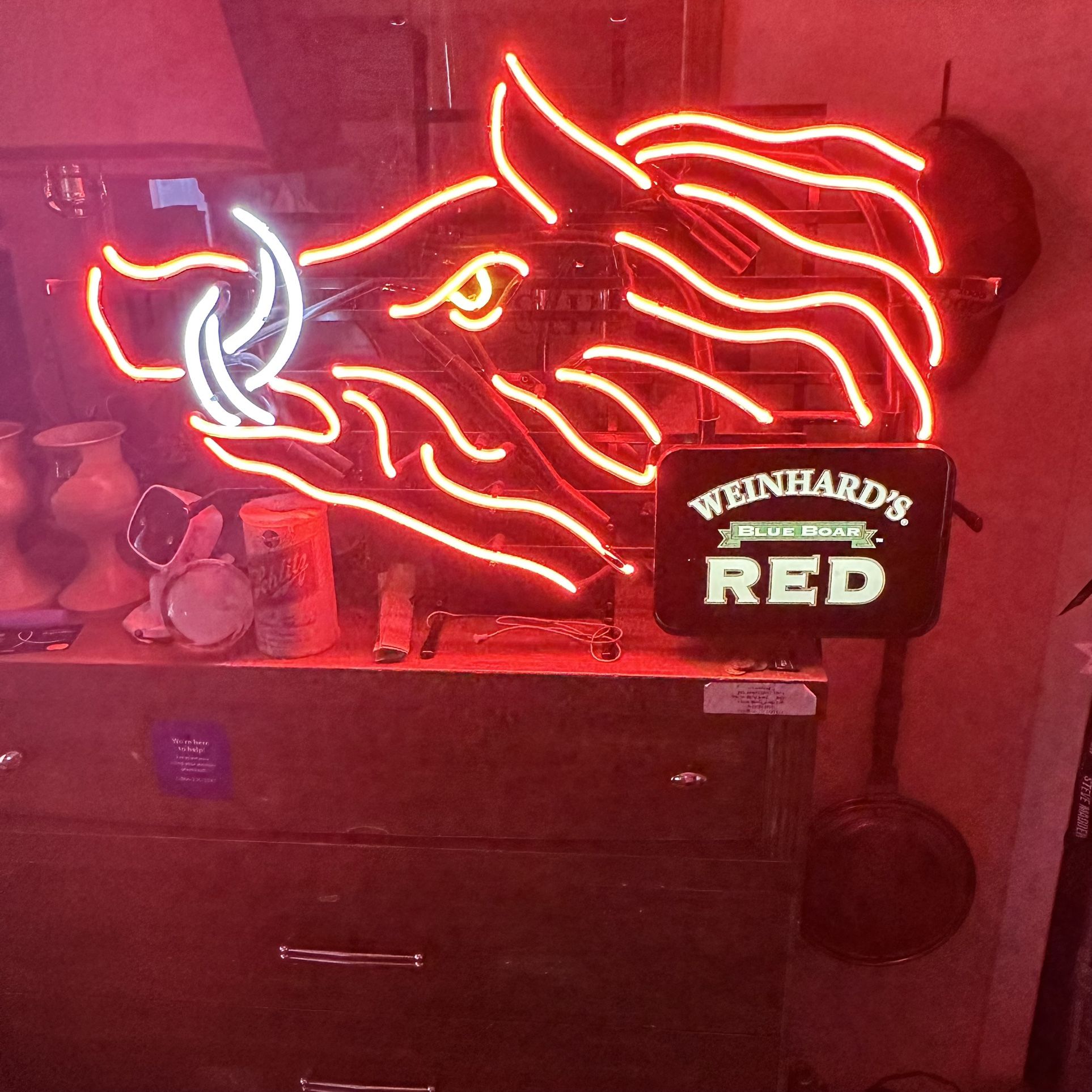 Weinhard’s Red Boar 3 Color Neon Sign