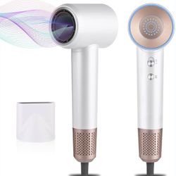 High-Speed Ionic Hair Dryer 150,000 RPM Professional Fast Drying (White)