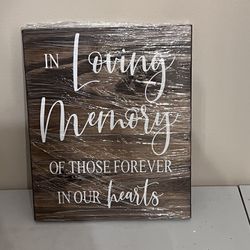 Wedding In memory Of Sign