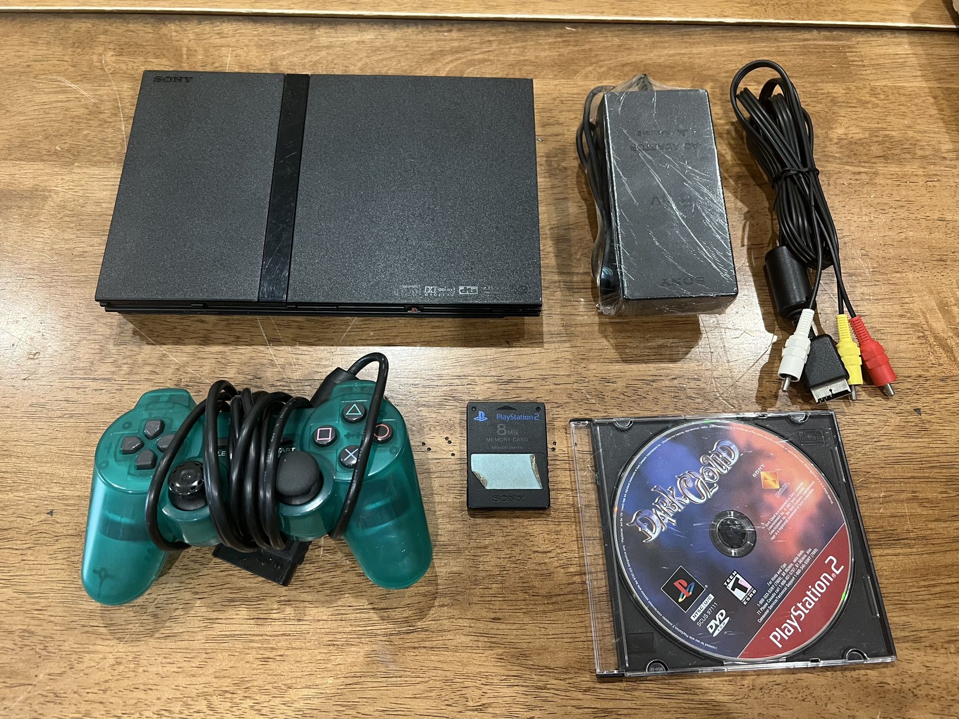 Sony PlayStation 2 Slim PS2 w/ Controller, Cords, 8MB Card, and Game