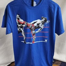 Men's WWE Licensed Shawn Michaels Kick T-Shirt Size Medium Blue