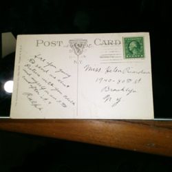 1917 One Cent Washington Stamp On World War I Postcard