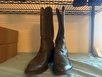 Vintage Tony Lama Gold Label Leather Cowboy Boots Men's Size 10 EE Extra Wide