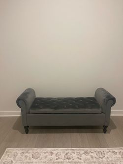 Velvet Grey Bench