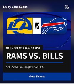 Rams vs Bills - 10/12 - 3 tickets