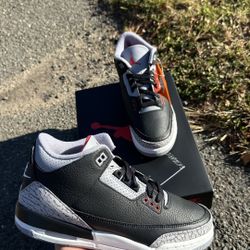 Jordan 3 Retro Black Cement 4.5Y-6Y