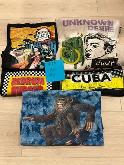 Vintage Graphic 5 Shirt X-Large Lot