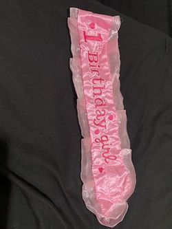 Baby girl birthday sash