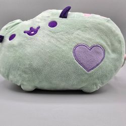 Gund Pusheen Heart Green Pastel Cat Plush 7" 