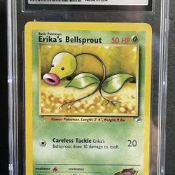 2000 Pokémon Gym Hero’s - 1st Edition Erika’s Bellsprout 76/132 CGC NM 7