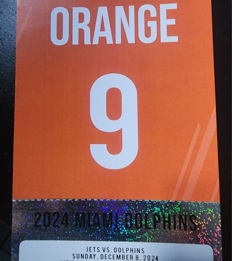 Orange Parking Pass - Dolphins VS. Jets