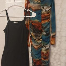  Sexy Two Piece  Mesh Dress