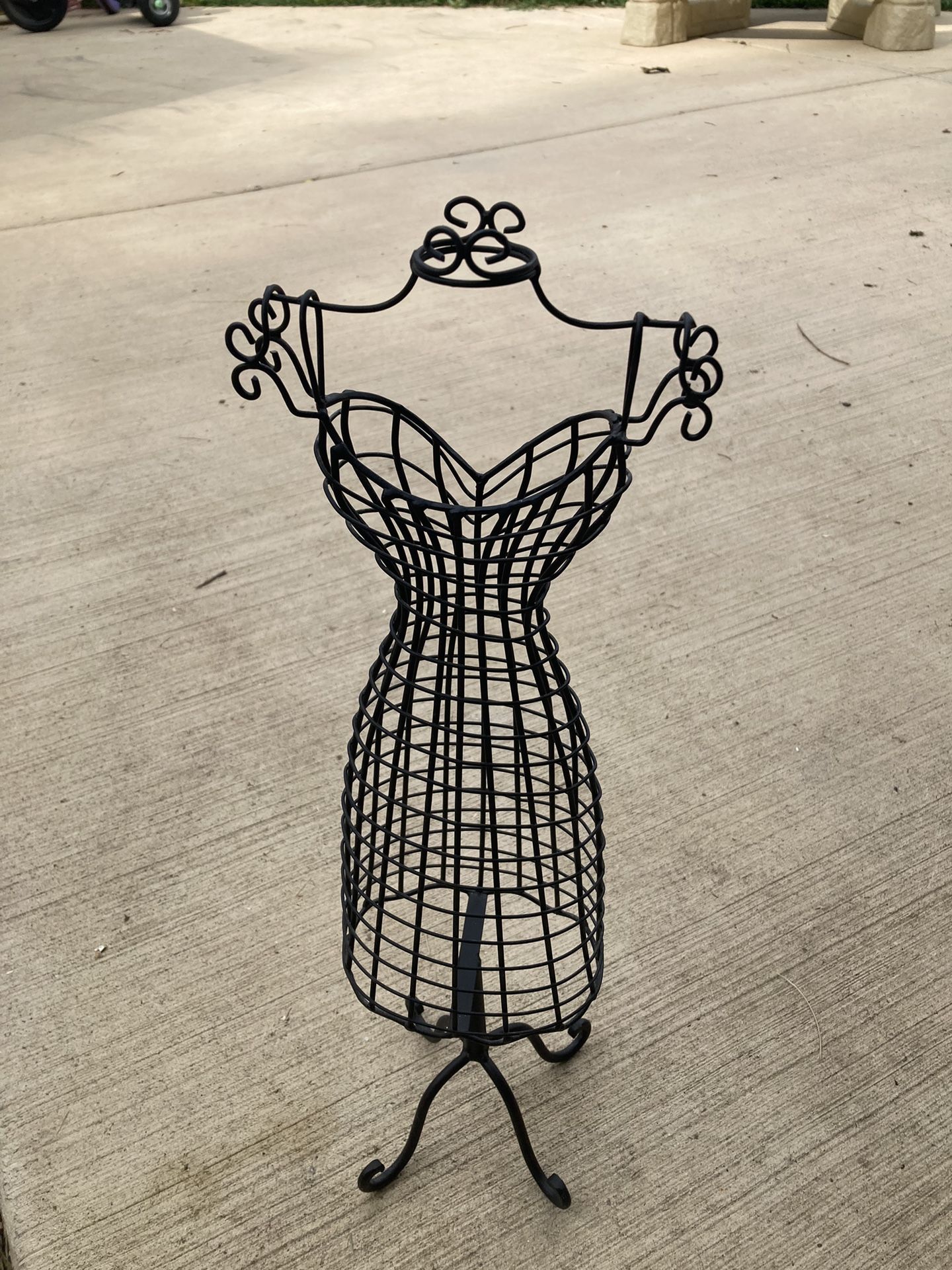 Black Dress Mannequin Jewelry Tree