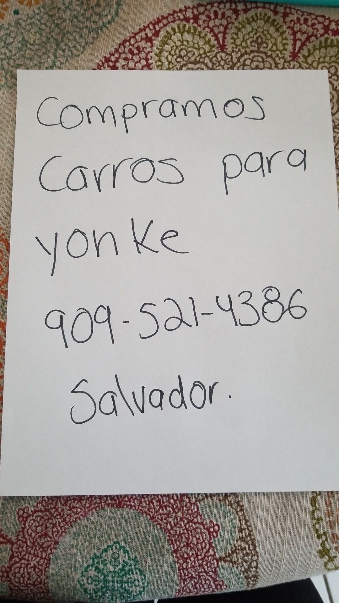 Compramos carros de yonke