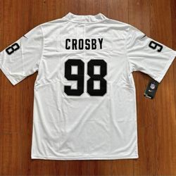 Maxx Crosby White Jersey For Raiders New With Tags Ava all Sizes 