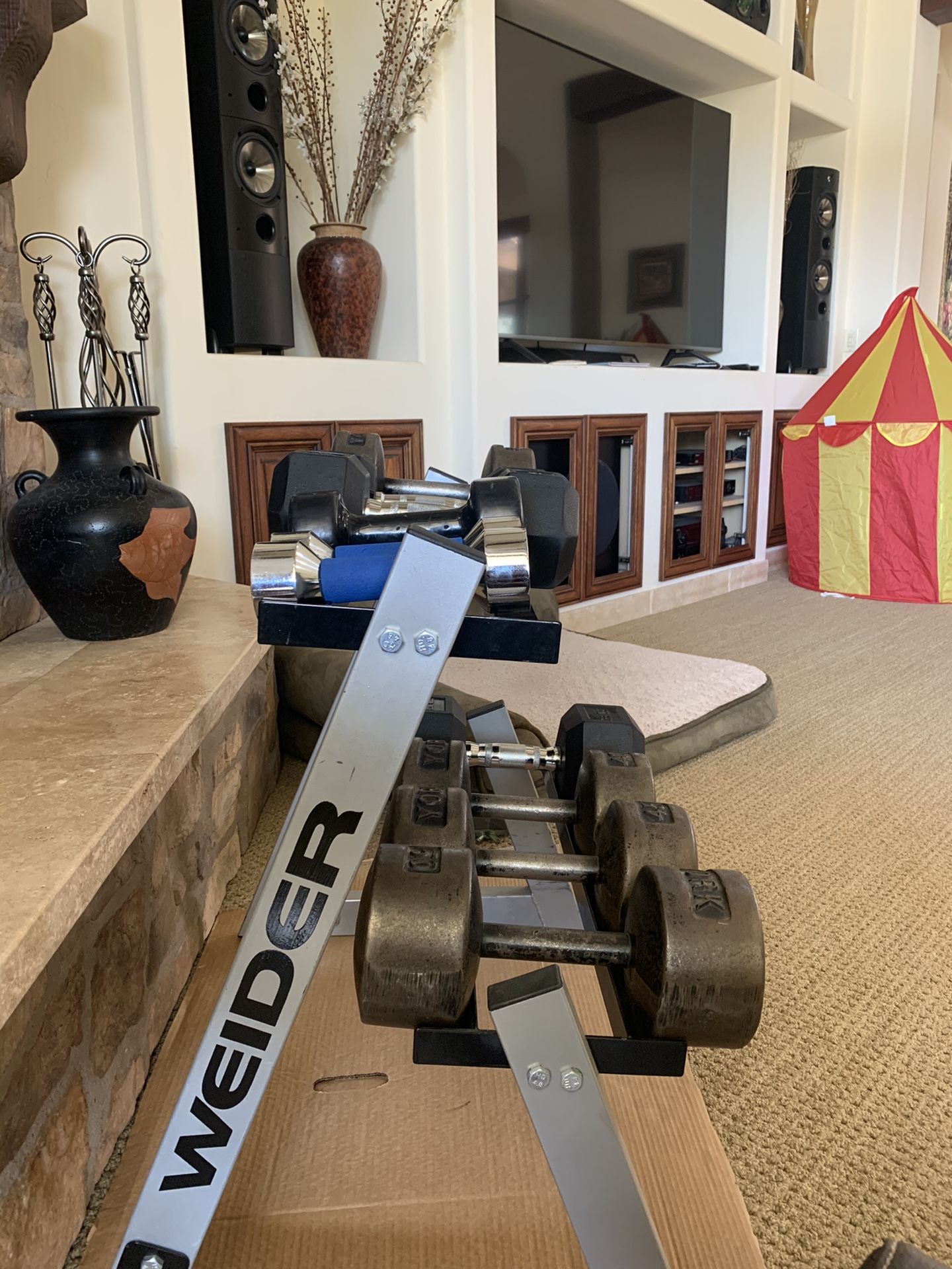 Dumbbells And The Rack