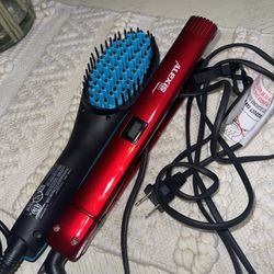 Straightener Brush With Straightener 