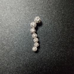 10k White Gold Women's Diamond Pendant 