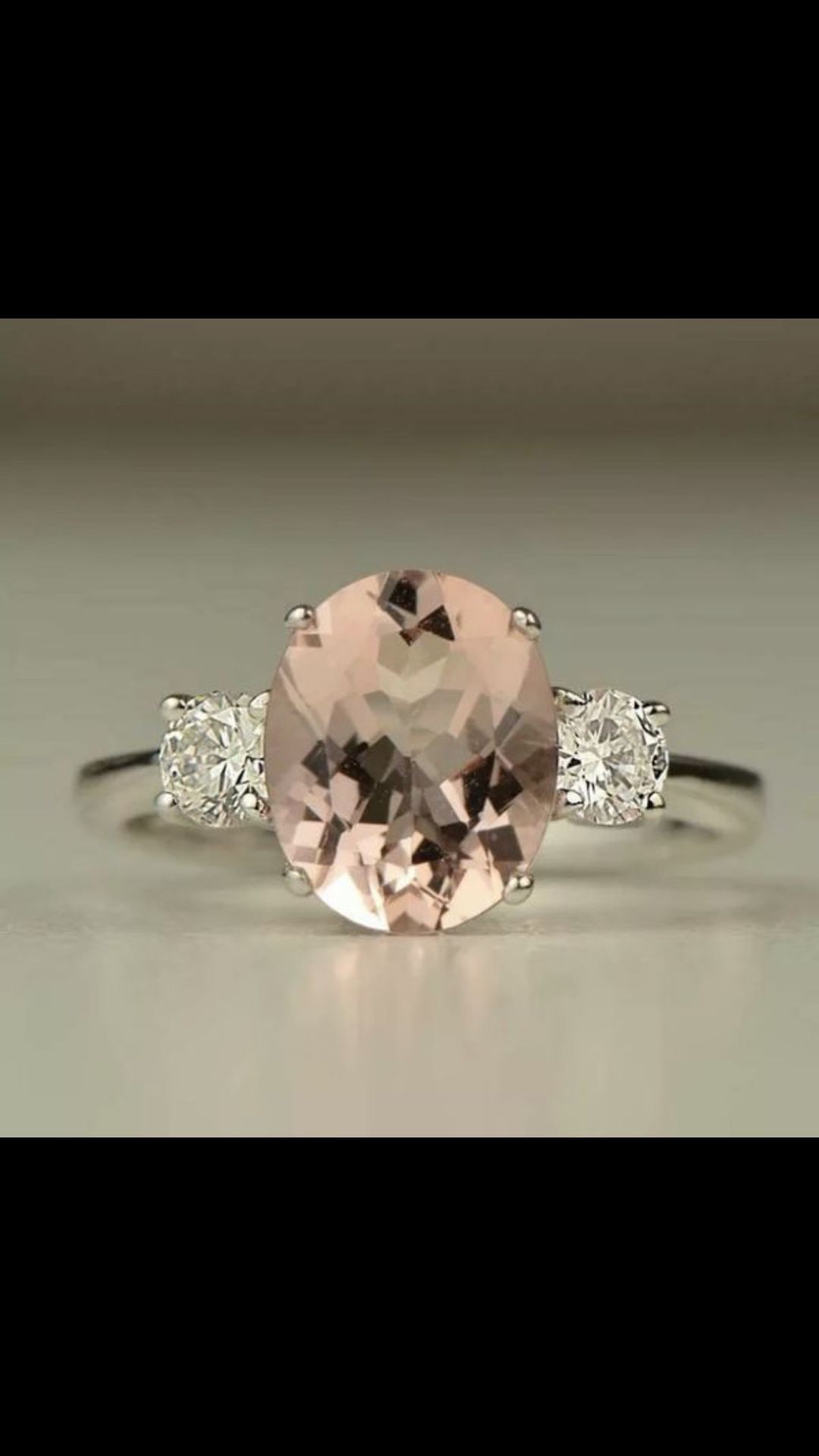 Silver morganite ring women’s jewelry accessory fashion ring size 6,7,8 available