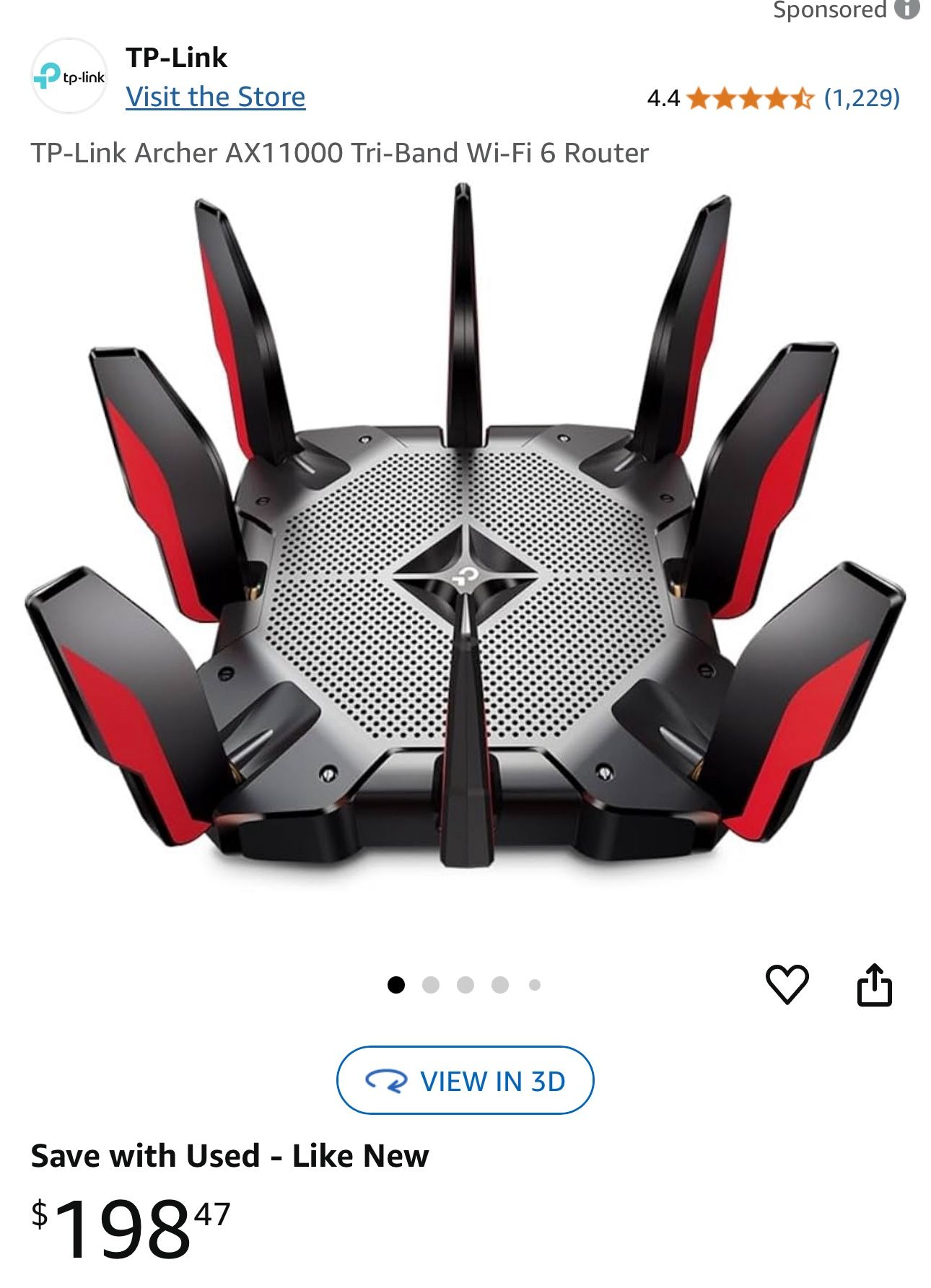 TP-Link Archer AX11000 Tri-Band Wi-Fi 6 Router