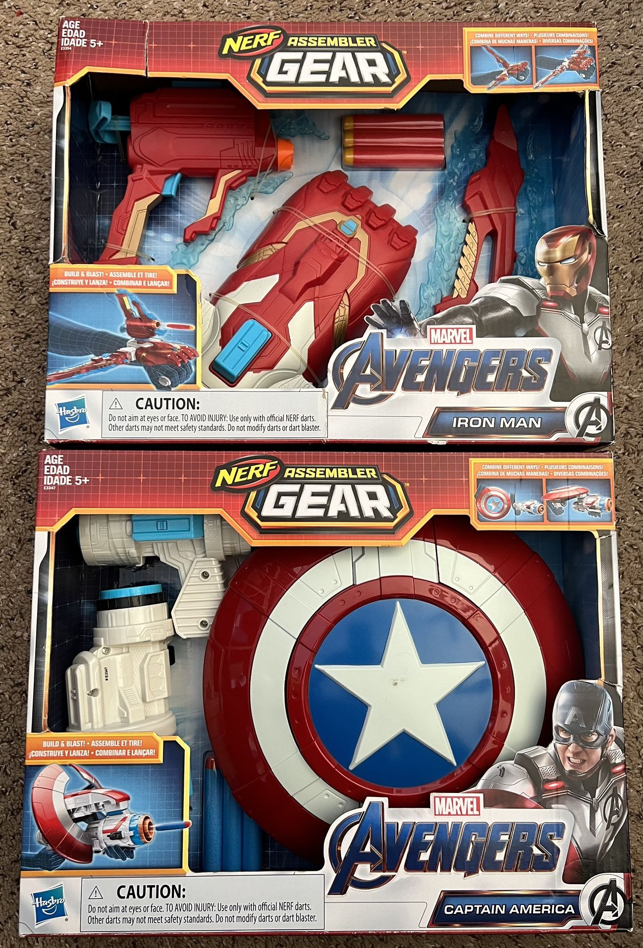 New NERF Assembler Gear Iron Man Captain America