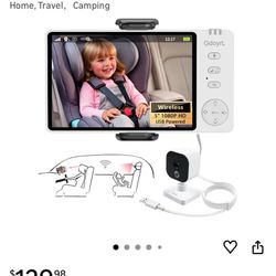 GdoyrL Wireless Baby Car Camera Monitor (5” 1080P)