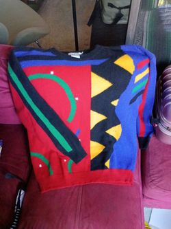 J.B. Sport Vintage Colorblock Knit Sweater