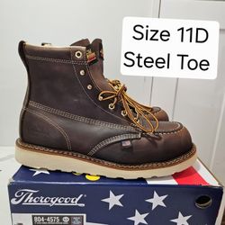 Thorogood Steel Toe Work Boots Size 11D